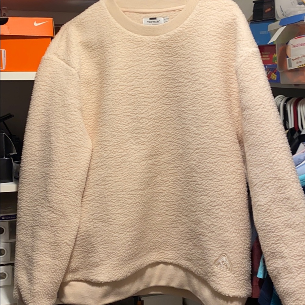 Topman oversized Sherpa sweatshirt